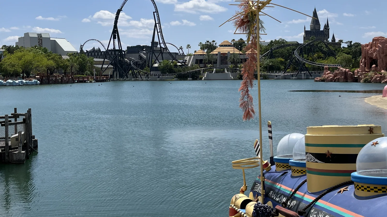 Lagoon and rides at Universal Islands of Adventure