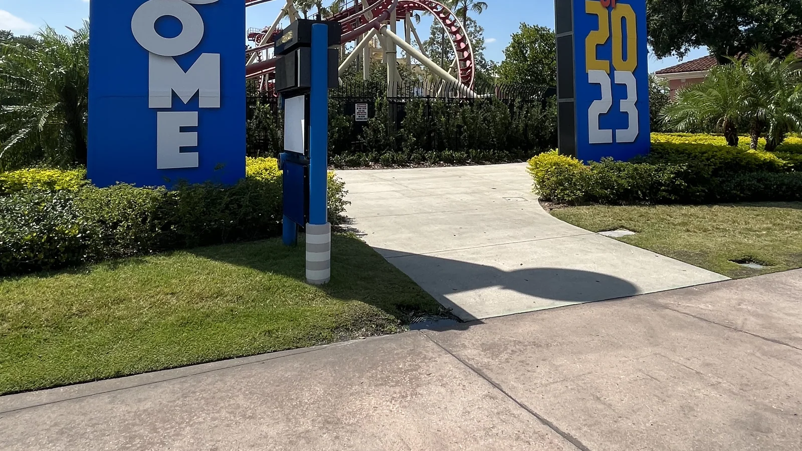 Universal Studios Florida entrance and coaster