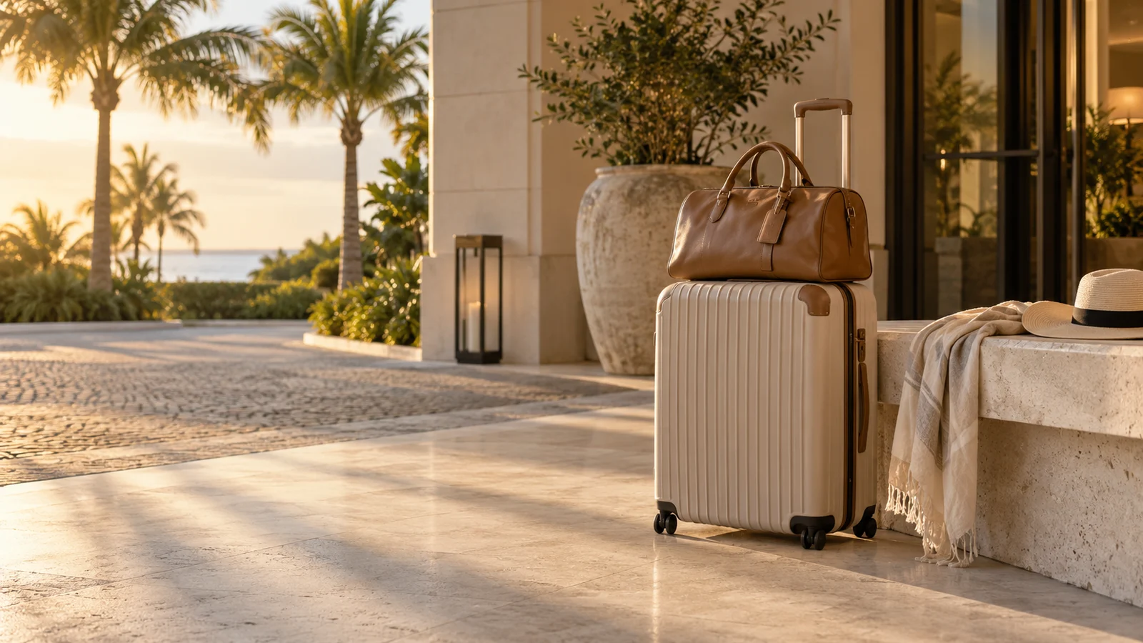 Suitcases prepared for a journey