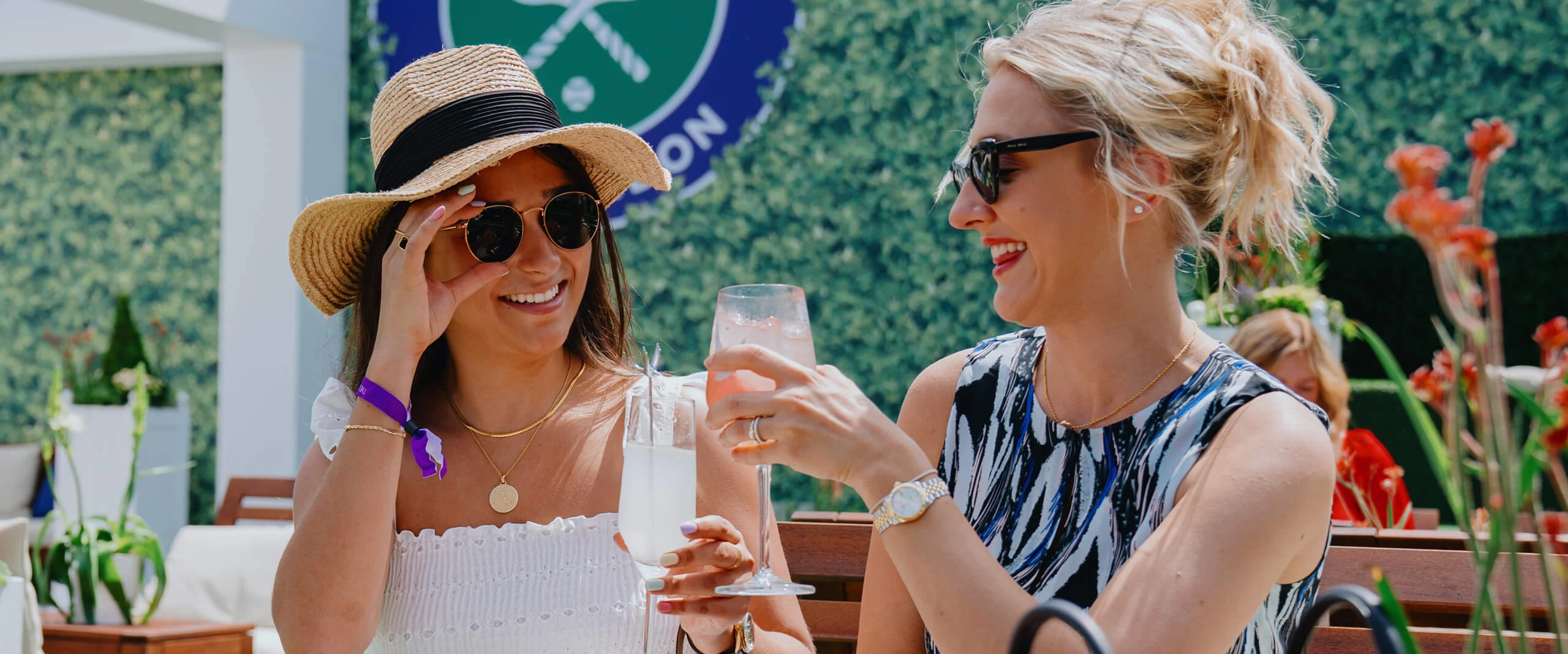 Guests at The Lawn hospitality venue, Wimbledon