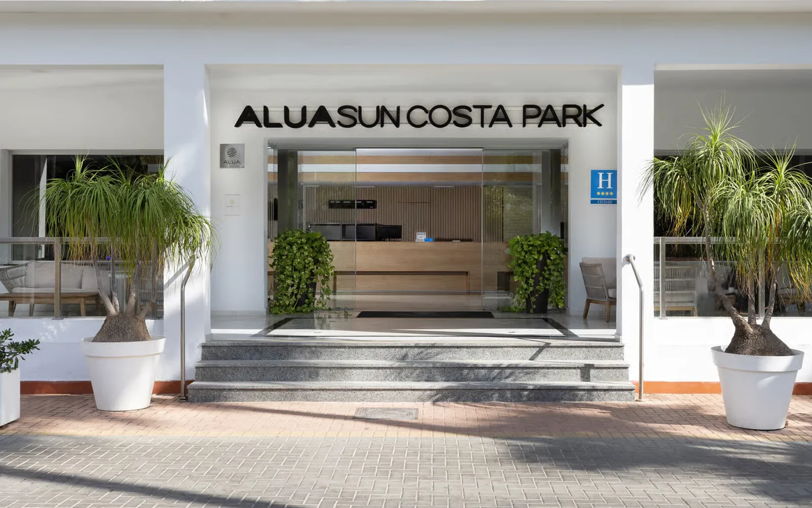 AluaSun Costa Park in Torremolinos, Costa del Sol, resort detail.