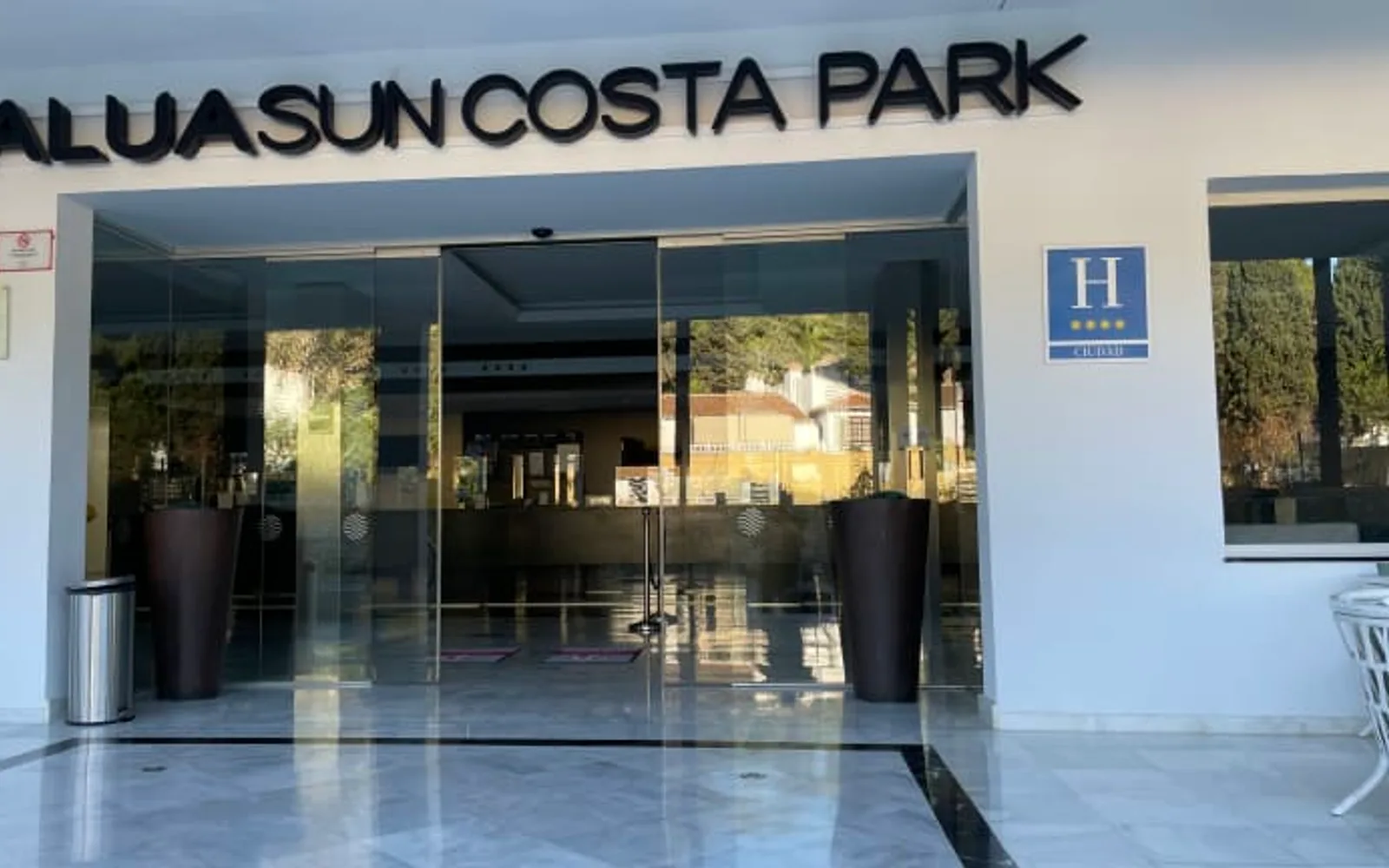 AluaSun Costa Park in Torremolinos, Costa del Sol, resort detail.