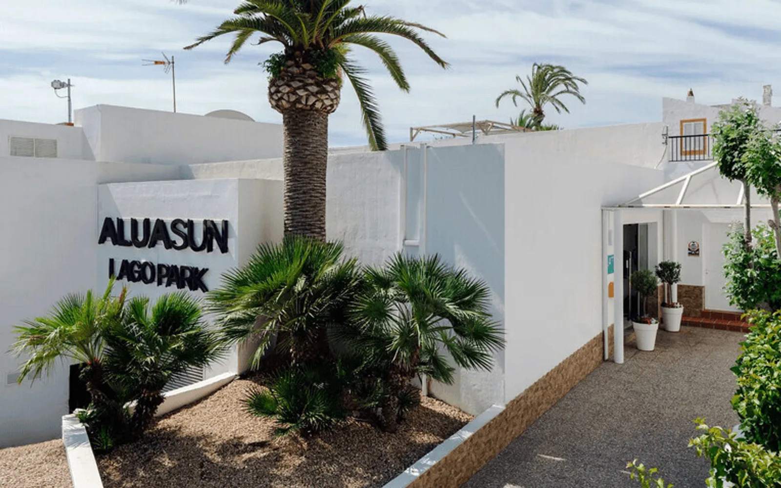 AluaSun Lago Park in Cala en Bosch, Menorca, resort detail.