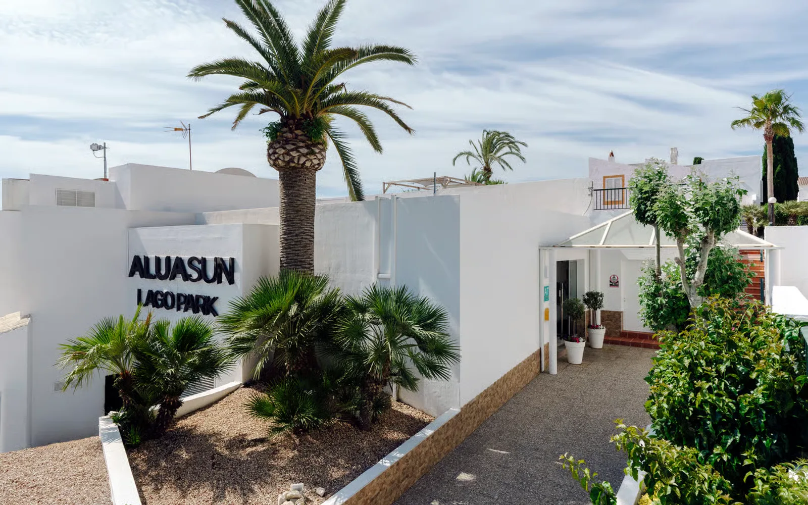 AluaSun Lago Park in Cala en Bosch, Menorca, resort detail.