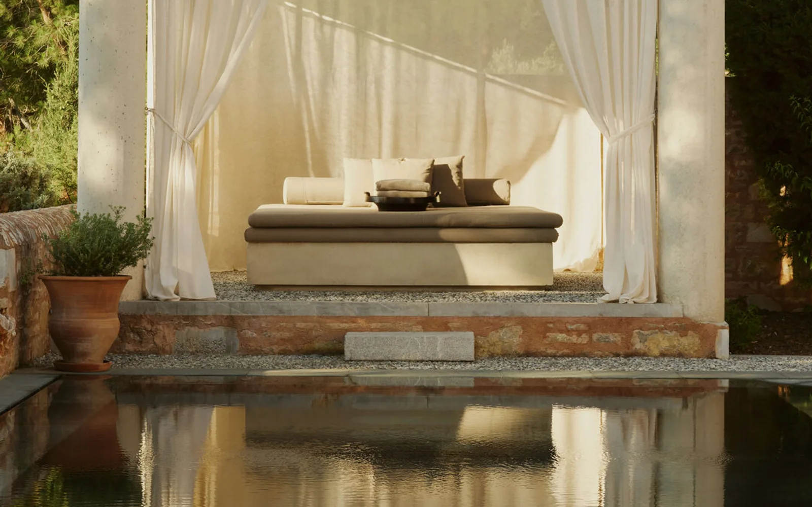 A garden-view pavilion and private pool at Amanruya on the Bodrum Peninsula.