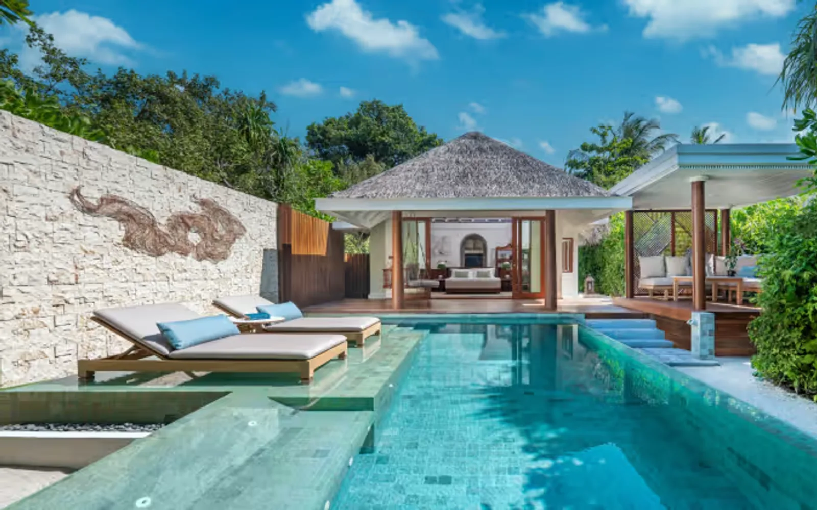 Beach Pool Villa at Anantara Kihavah Maldives