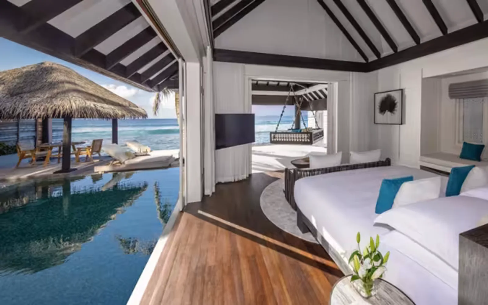 Naladhu Private Island Maldives in South Malé Atoll, official property photography.