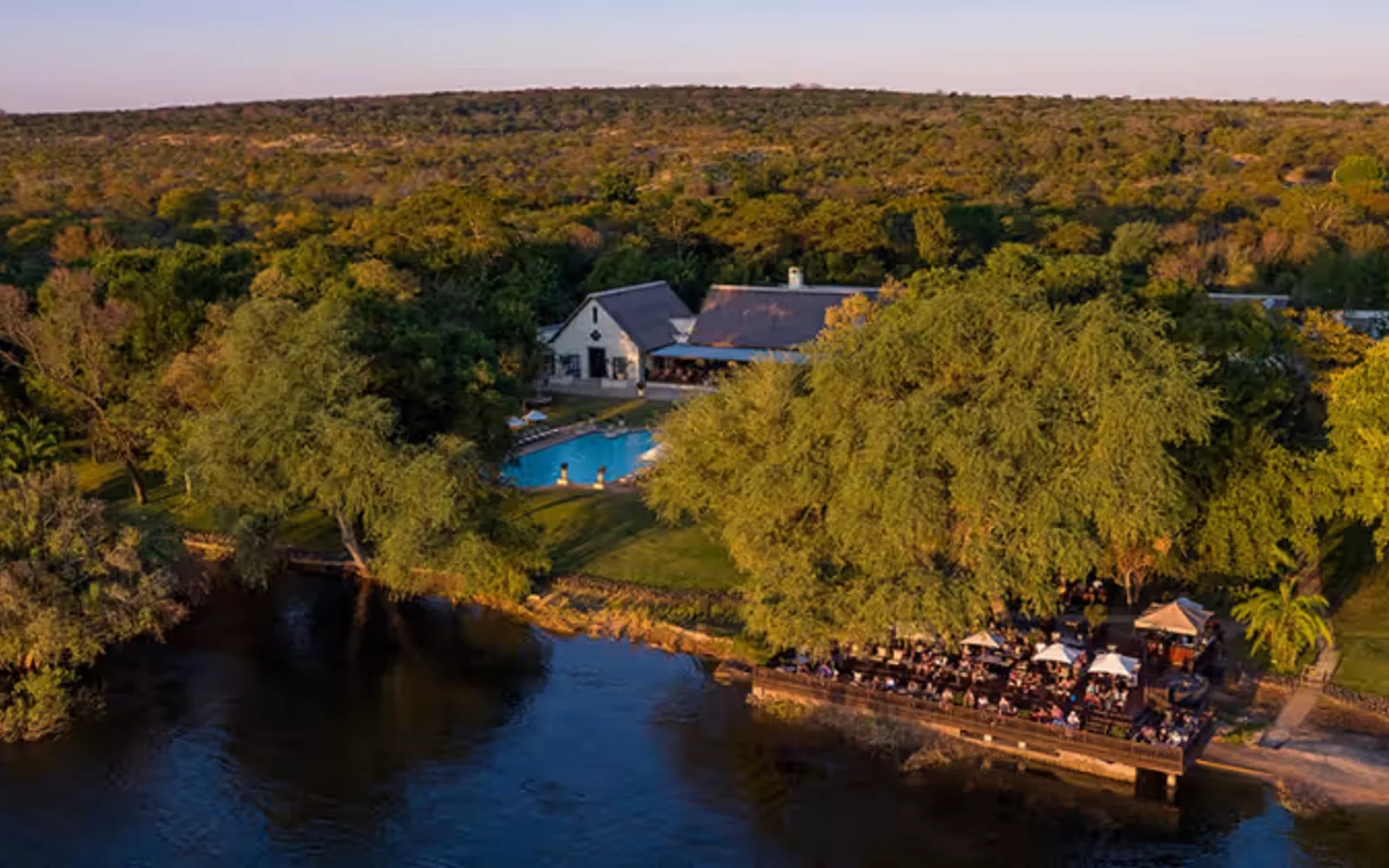 The Royal Livingstone Victoria Falls Zambia Hotel by Anantara in Livingstone, official property photography.