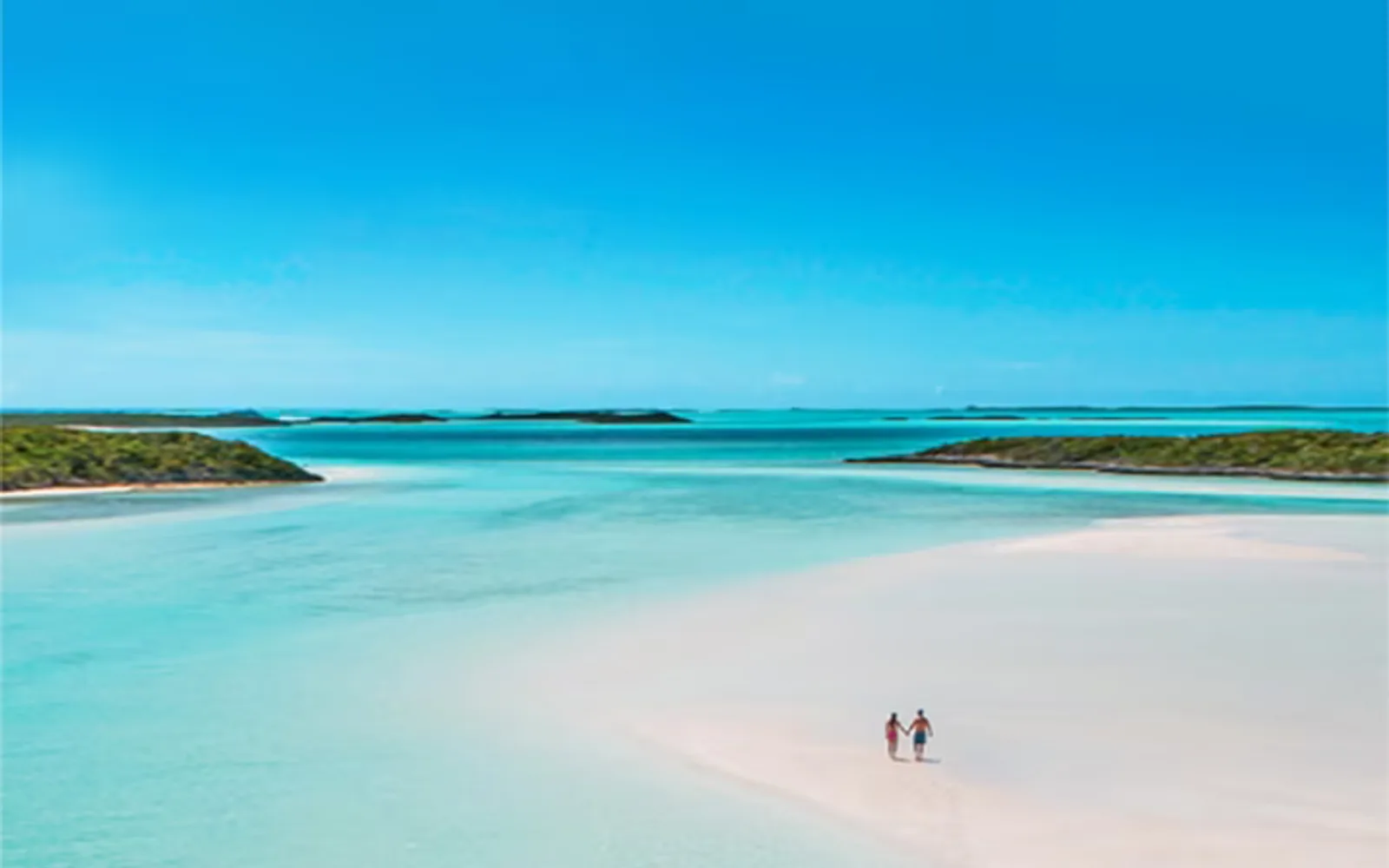 The beach and clear water at Emerald Bay, the setting for the future Beaches Exuma.