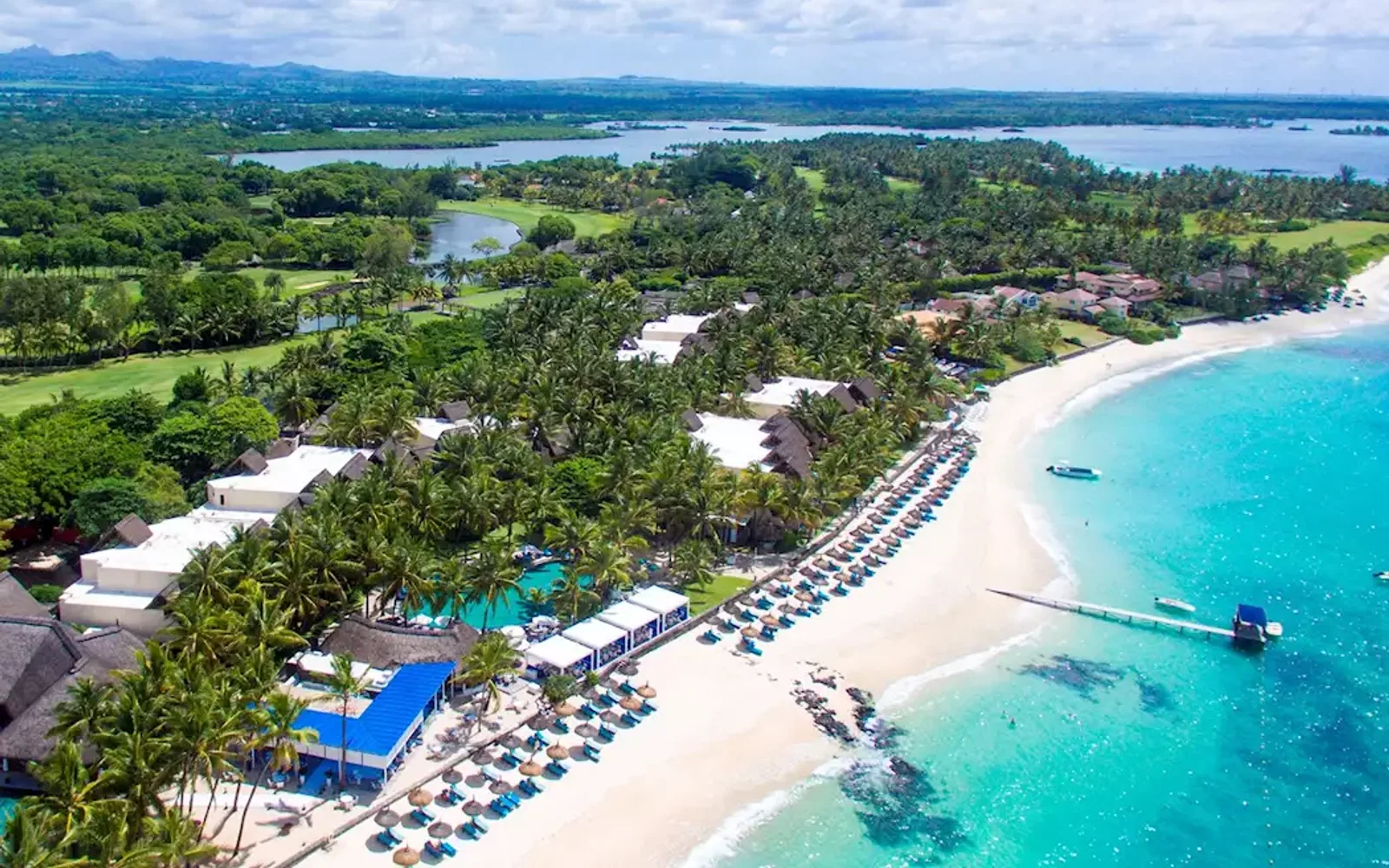 Constance Belle Mare Plage set along its white-sand beach.