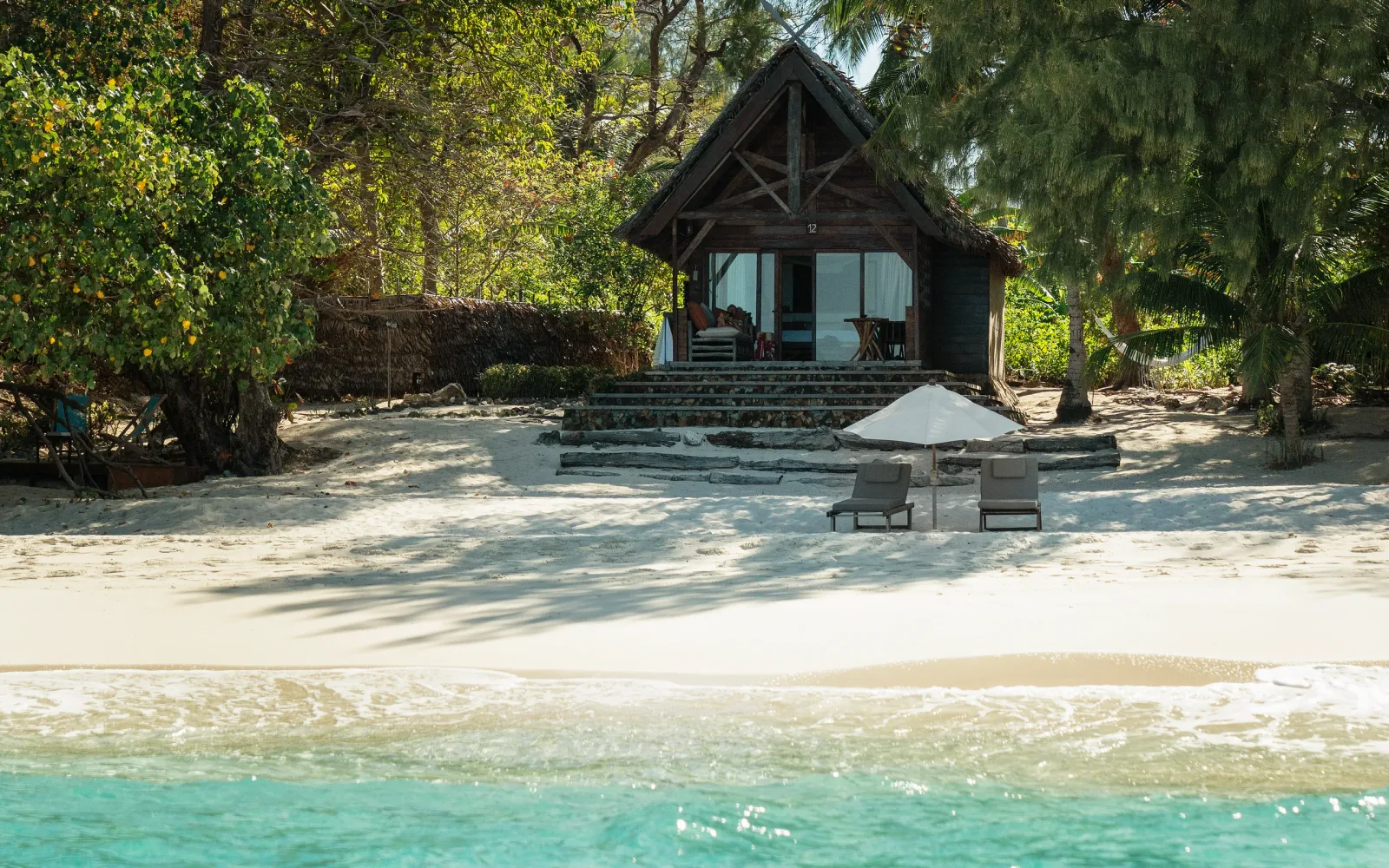 A beachfront villa at Constance Tsarabanjina in Madagascar.