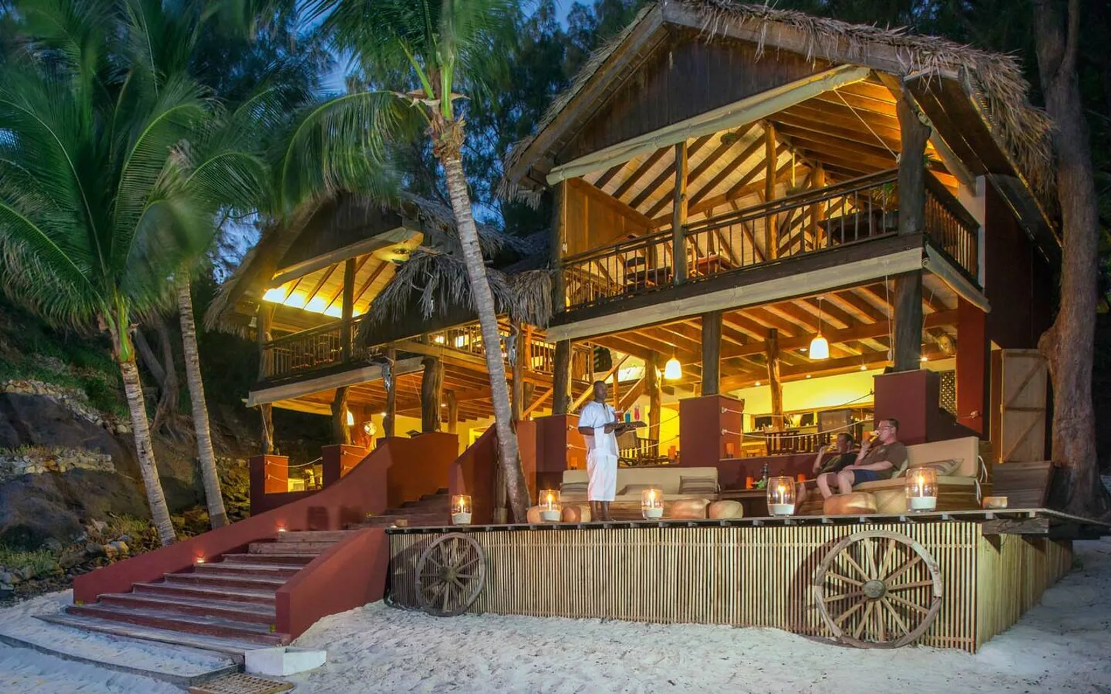 The beachfront restaurant at Constance Tsarabanjina.