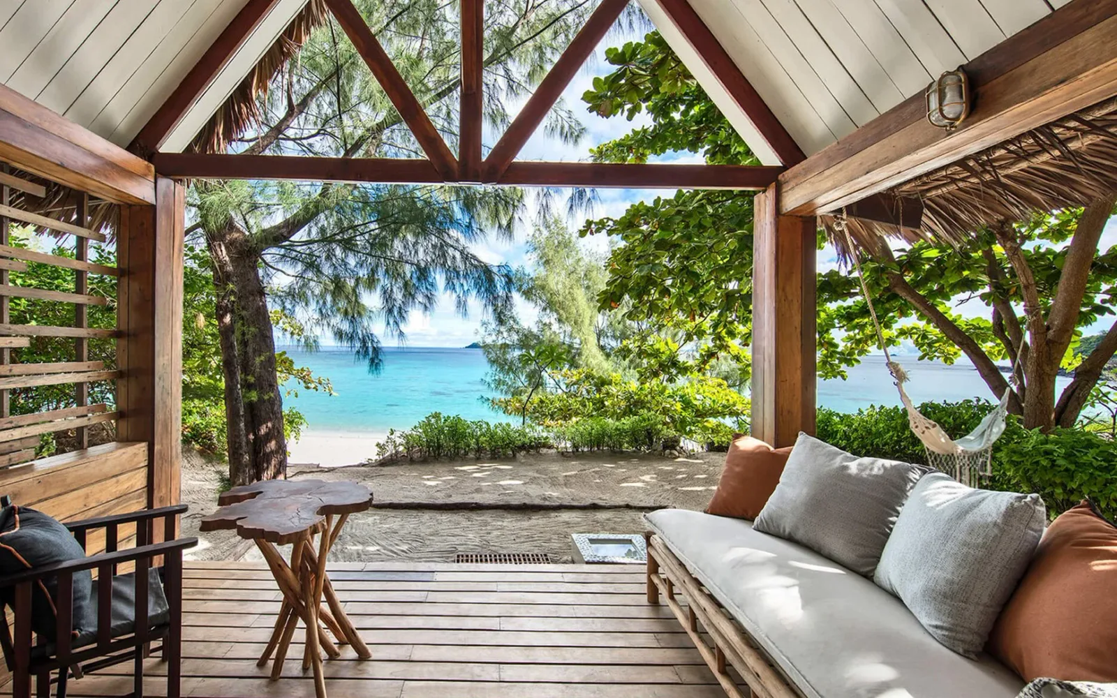 A Constance Tsarabanjina villa opening directly onto the beach.