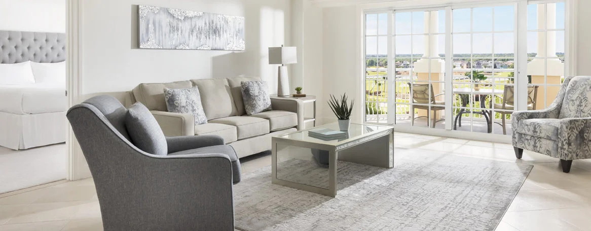 Example villa living room at Reunion Resort