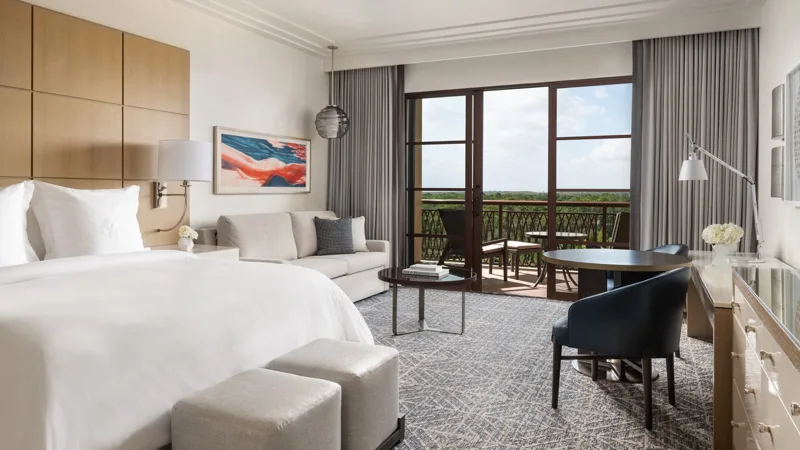 Guest room and terrace at Four Seasons Resort Orlando