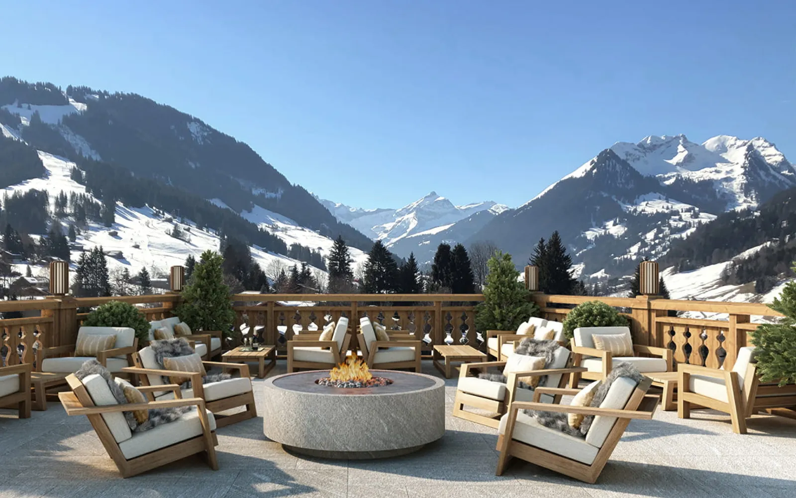 The Park Gstaad, A Four Seasons Hotel, official Four Seasons photography for the dining section.
