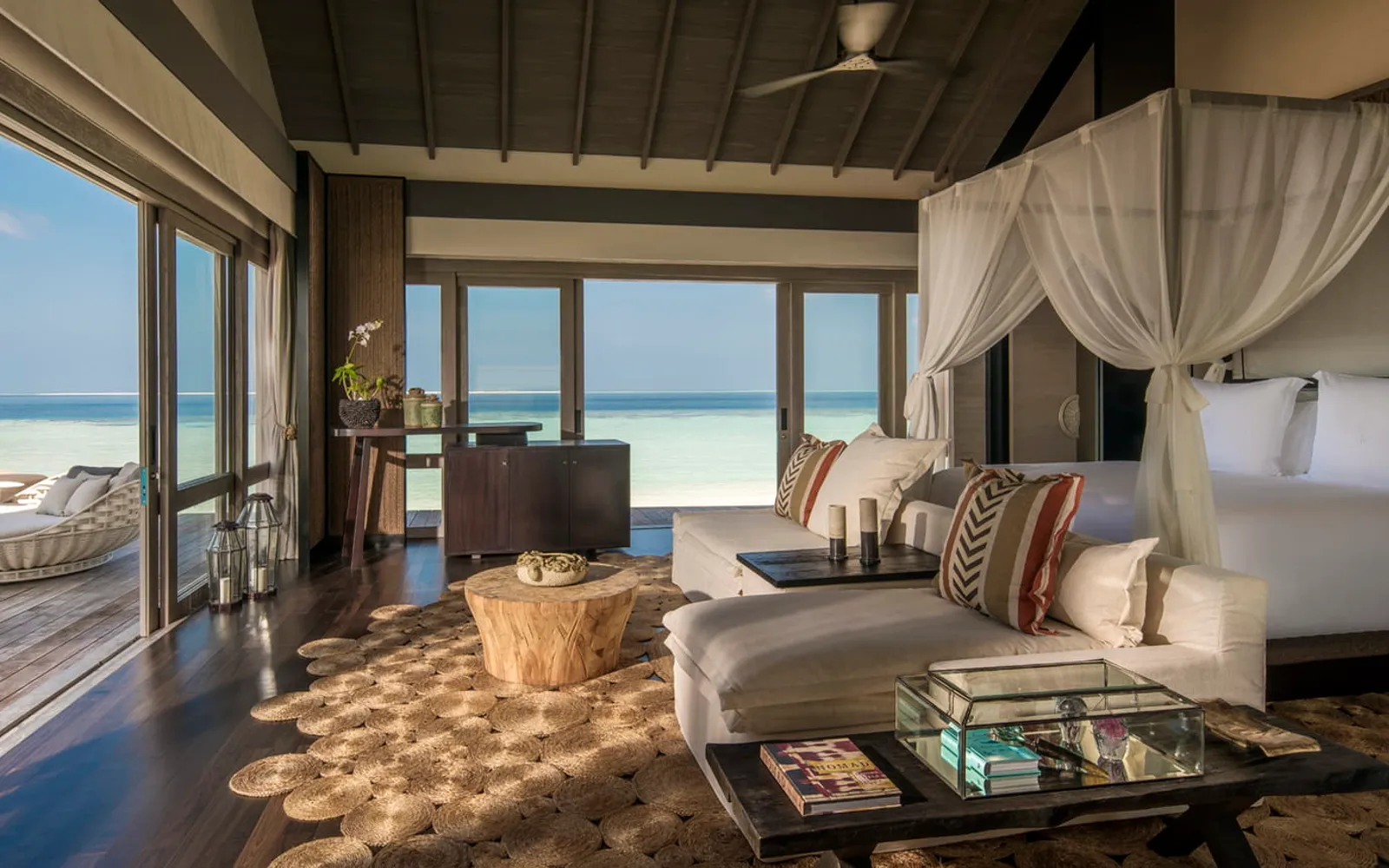 Four Seasons Private Island Maldives at Voavah, Baa Atoll, official Four Seasons photography for the overview section.