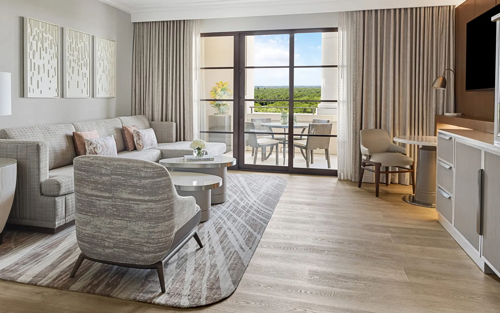 Light-filled suite at Four Seasons Resort Orlando