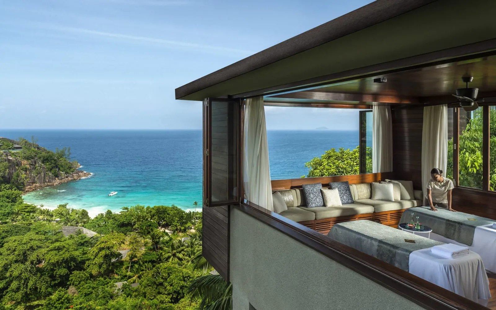 Four Seasons Resort Seychelles, official Four Seasons photography for the accommodation section.