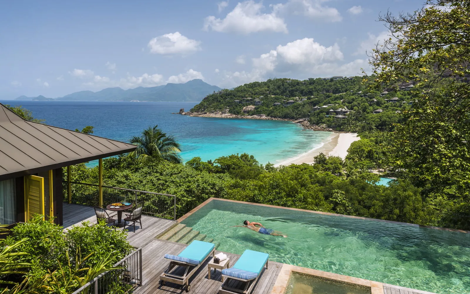 Four Seasons Resort Seychelles, official Four Seasons photography for the dining section.