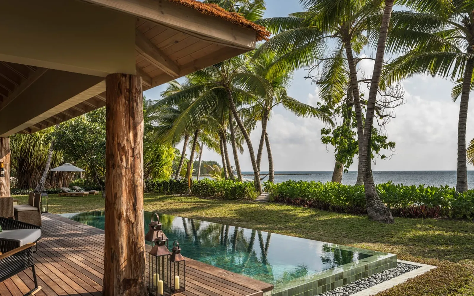 Four Seasons Resort Seychelles at Desroches Island, official Four Seasons photography for the hero section.