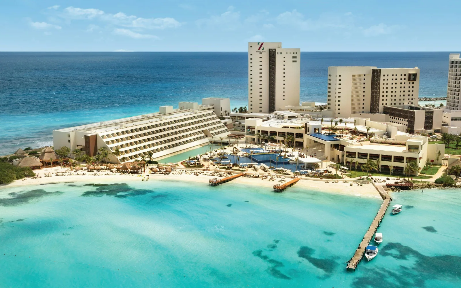 Hyatt Ziva Cancun in Punta Cancun, resort detail.