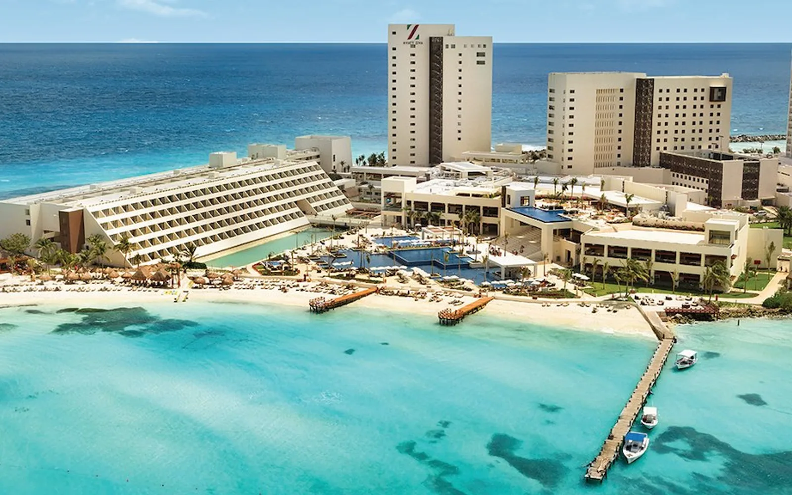 Hyatt Ziva Cancun in Punta Cancun, resort detail.
