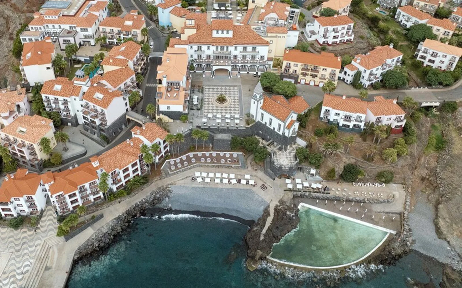 Hyatt Ziva Madeira in Machico, Madeira, resort detail.