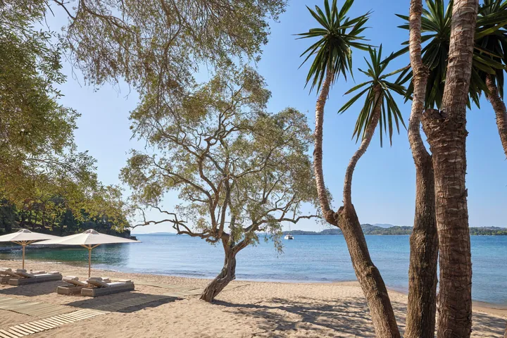 The beach at Ikos Odisia, Corfu