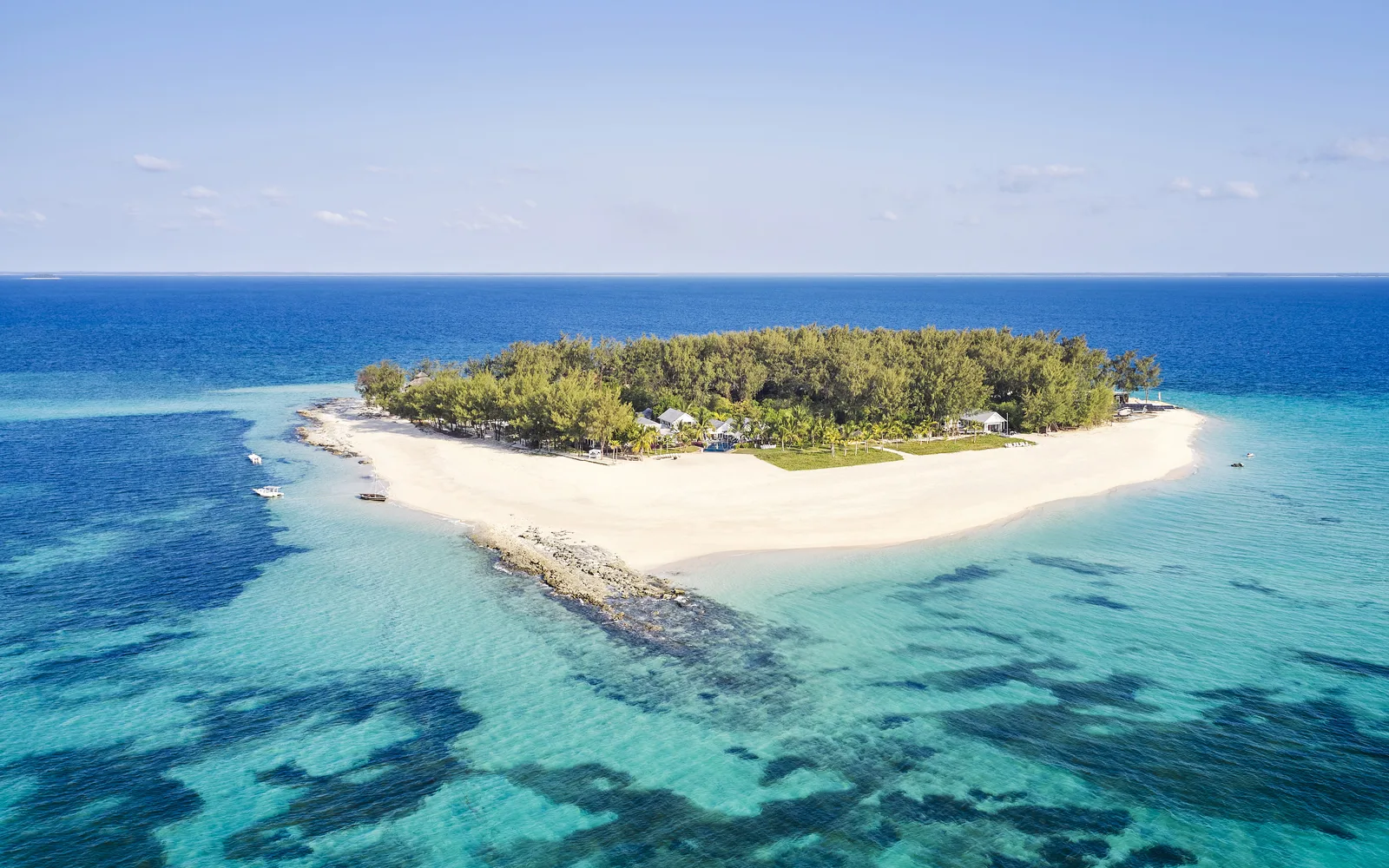 Aerial view of Jumeirah Thanda Island and its surrounding reef