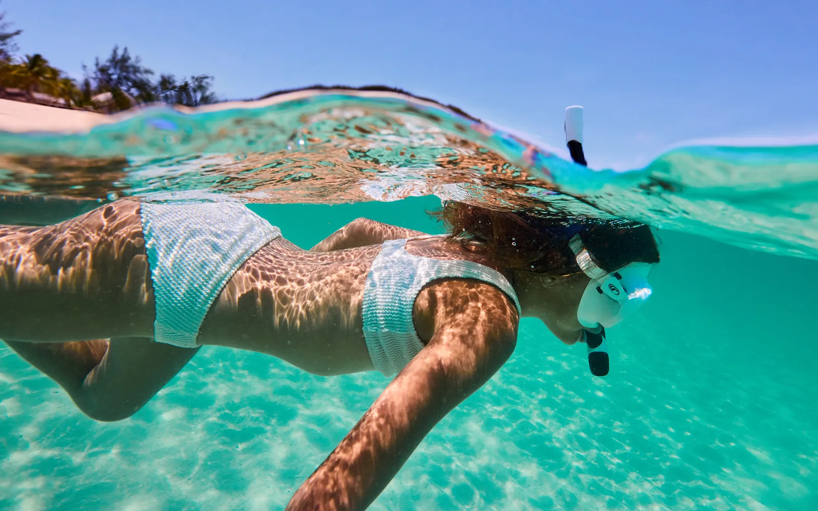 Snorkelling in the marine reserve at Jumeirah Thanda Island