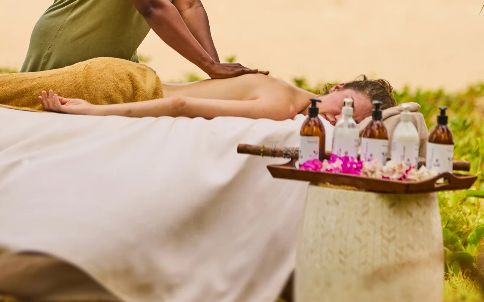 Outdoor spa treatment at Jumeirah Thanda Island