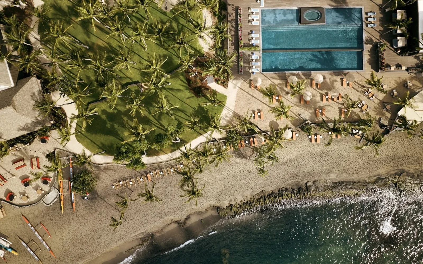 Kona Village, A Rosewood Resort in Kailua-Kona, Hawaii, USA.
