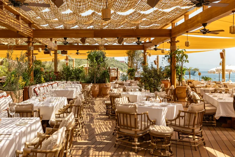 Table setting at Gigi Bodrum at Mandarin Oriental, Bodrum