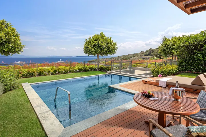 Mandarin Junior Suite private pool and terrace at Mandarin Oriental, Bodrum
