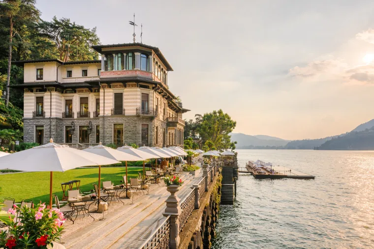 Lakefront terrace at Mandarin Oriental, Lago di Como