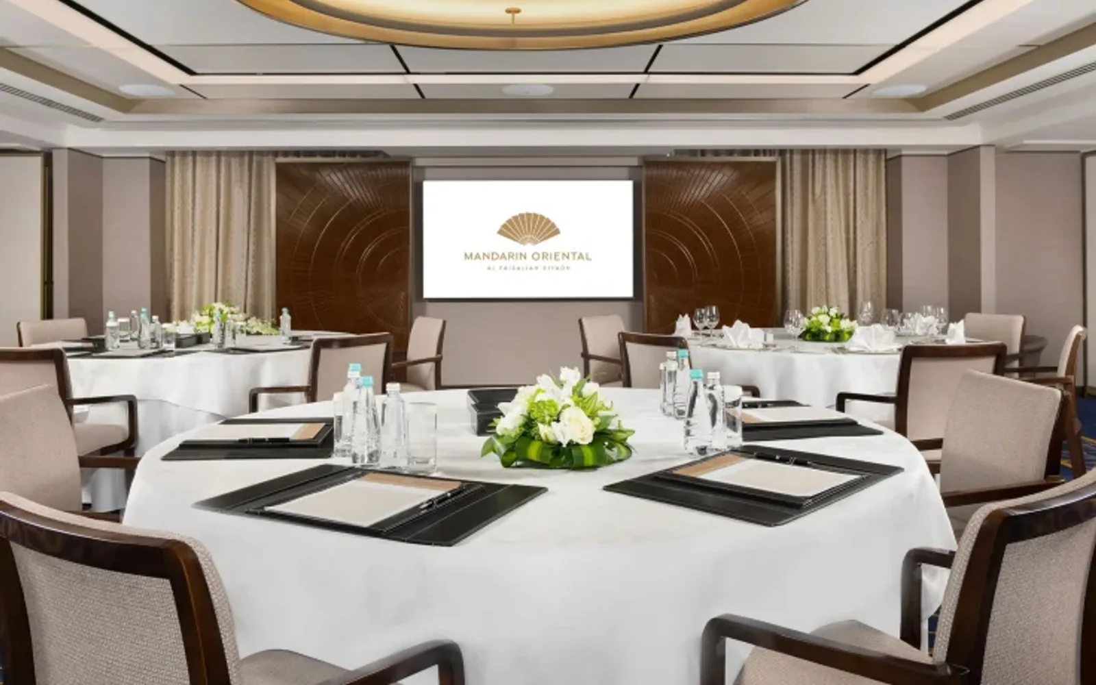 U shape meeting room arrangement at Mandarin Oriental Al Faisaliah, Riyadh
