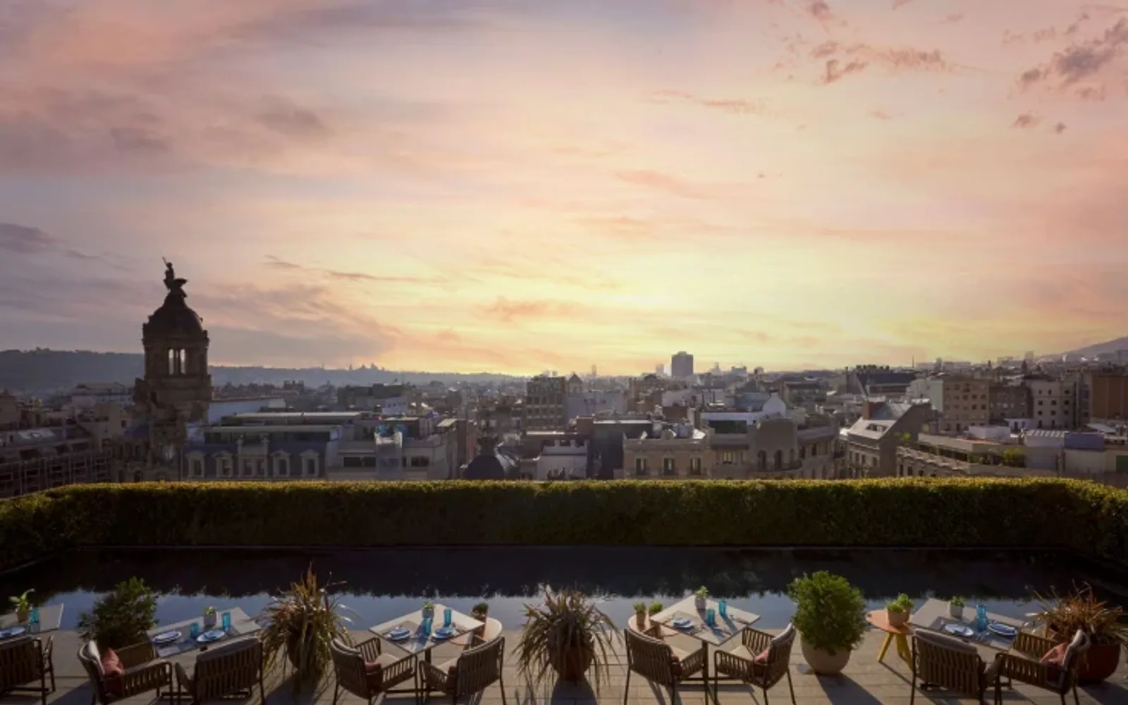 Barcelona Terrat sunset view evening