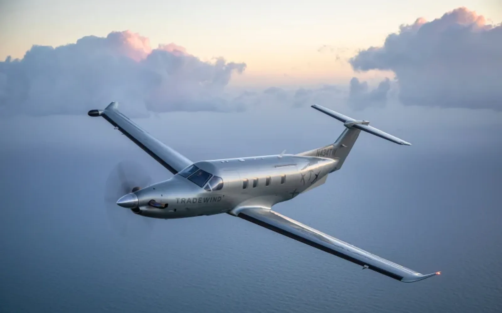 Aerial view of Tradewind Private Charter Plane.