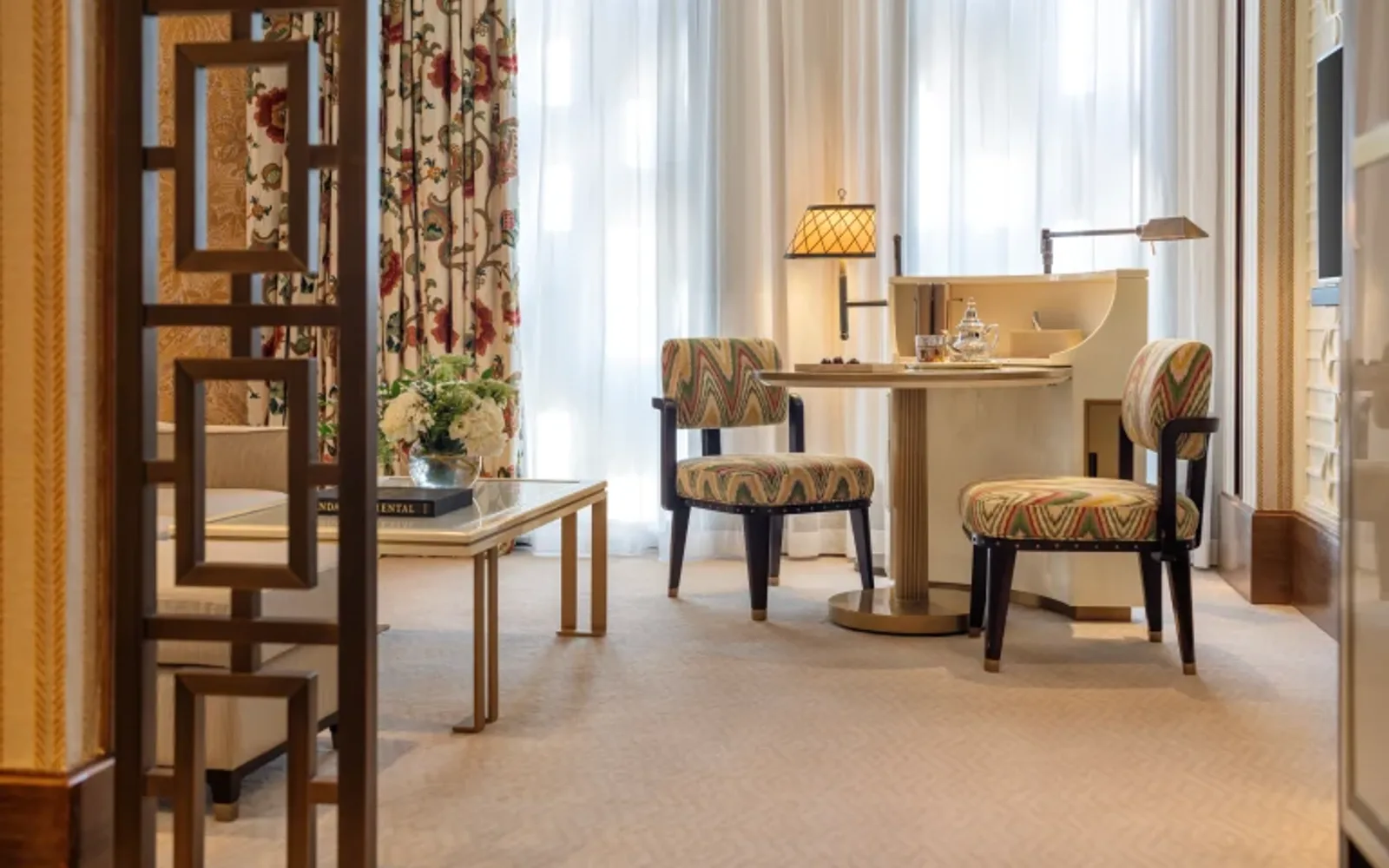 Liberty London styled-junior suite as part of Liberty London X Mandarin Oriental, Doha Collaboration