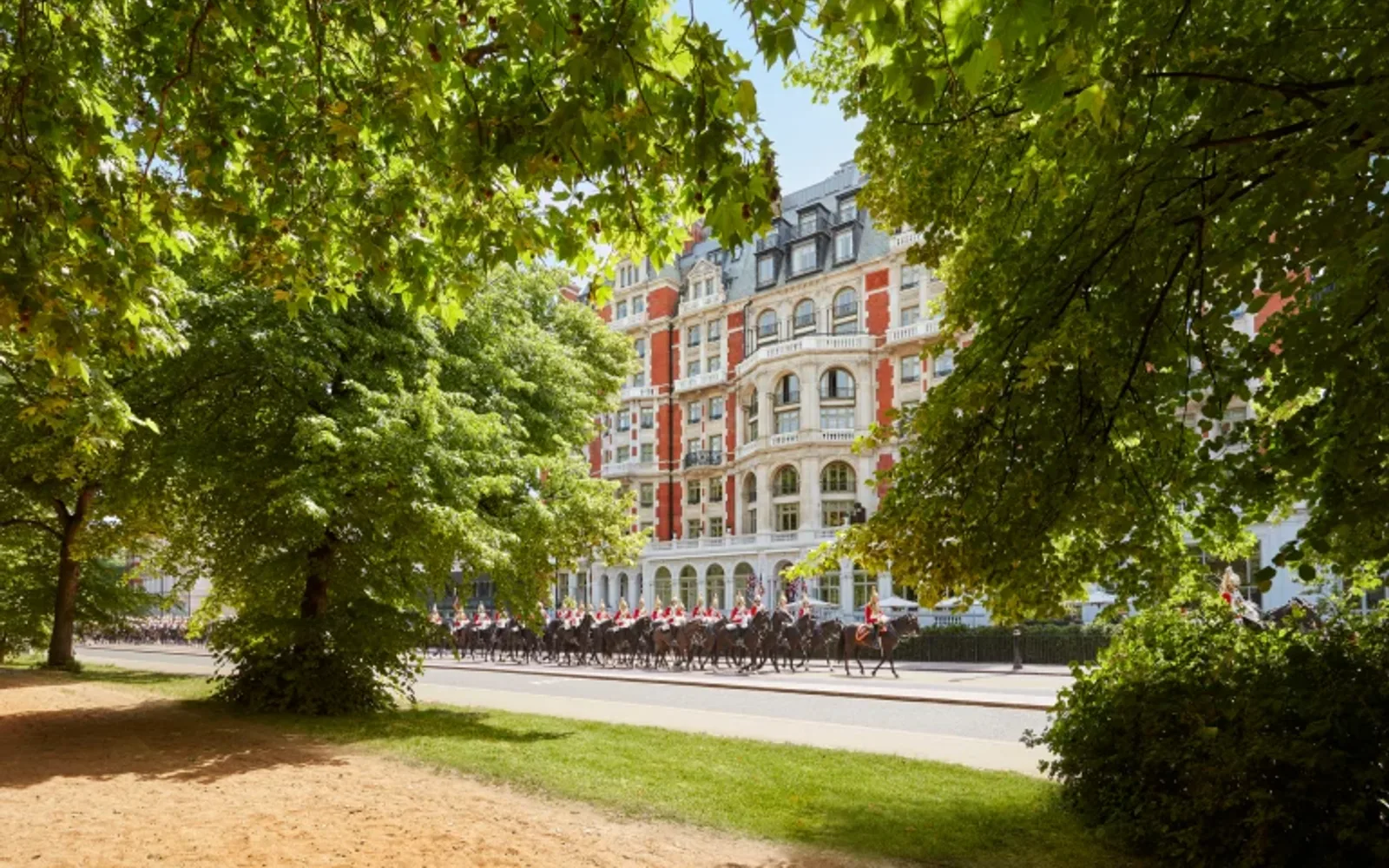 Exterior of the façade for Mandarin Oriental, Hyde Park London