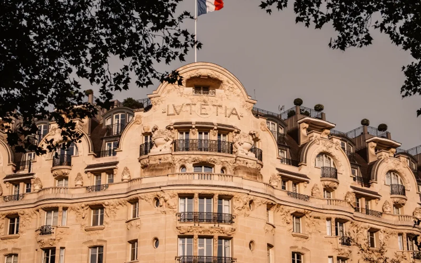 Facade of Mandarin Oriental Lutetia, Paris.