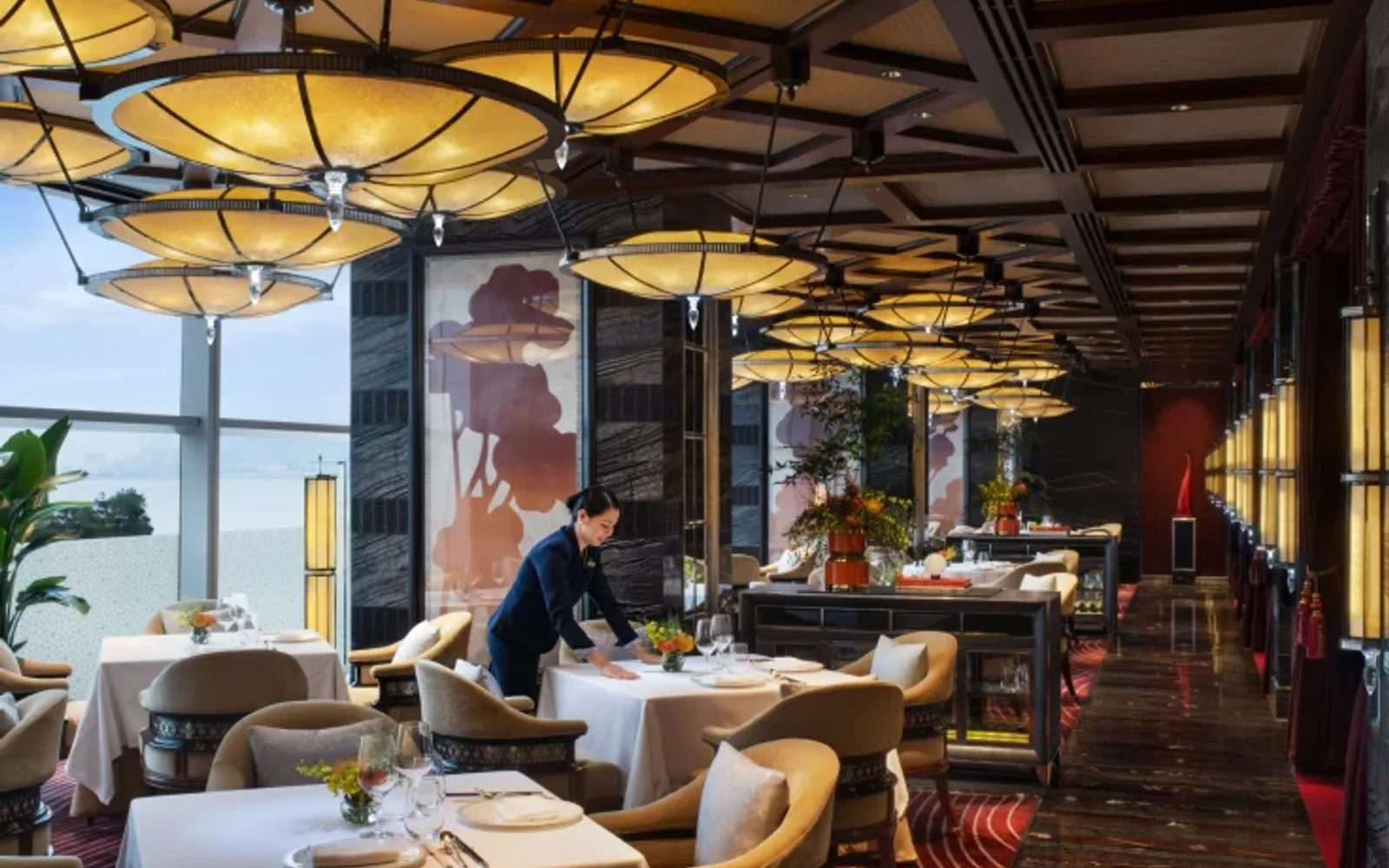 Dining area with server