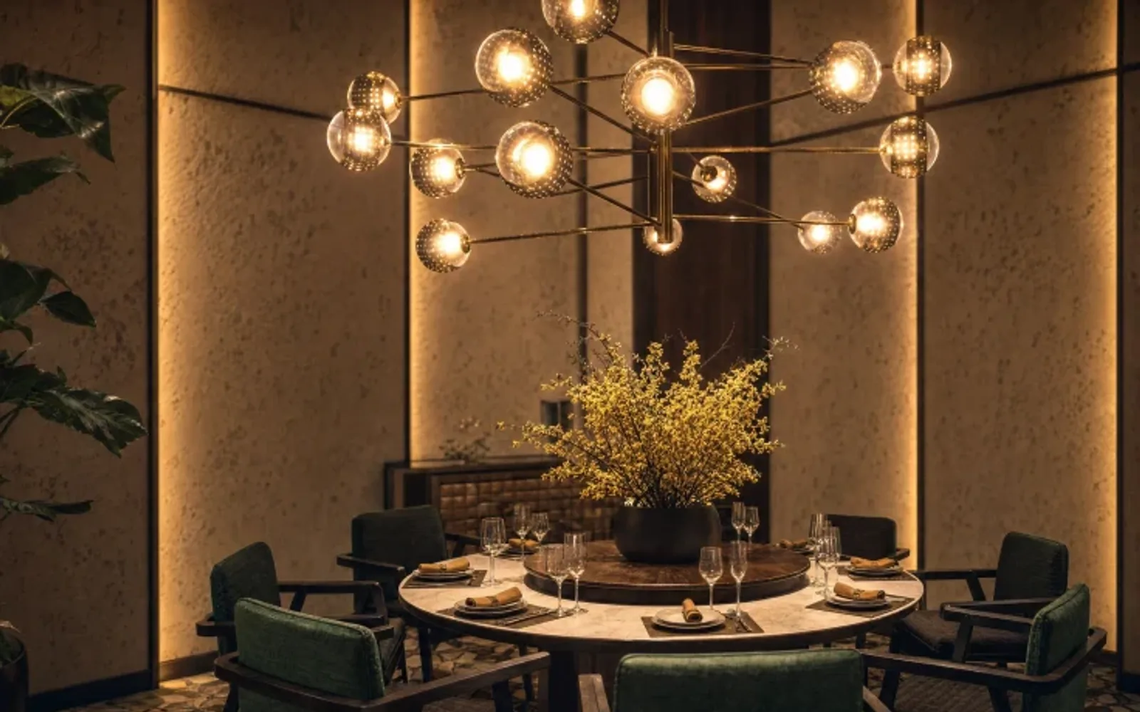 A private dining room at Bi Luo Chinese restaurant at Mandarin Oriental Makati, Manila