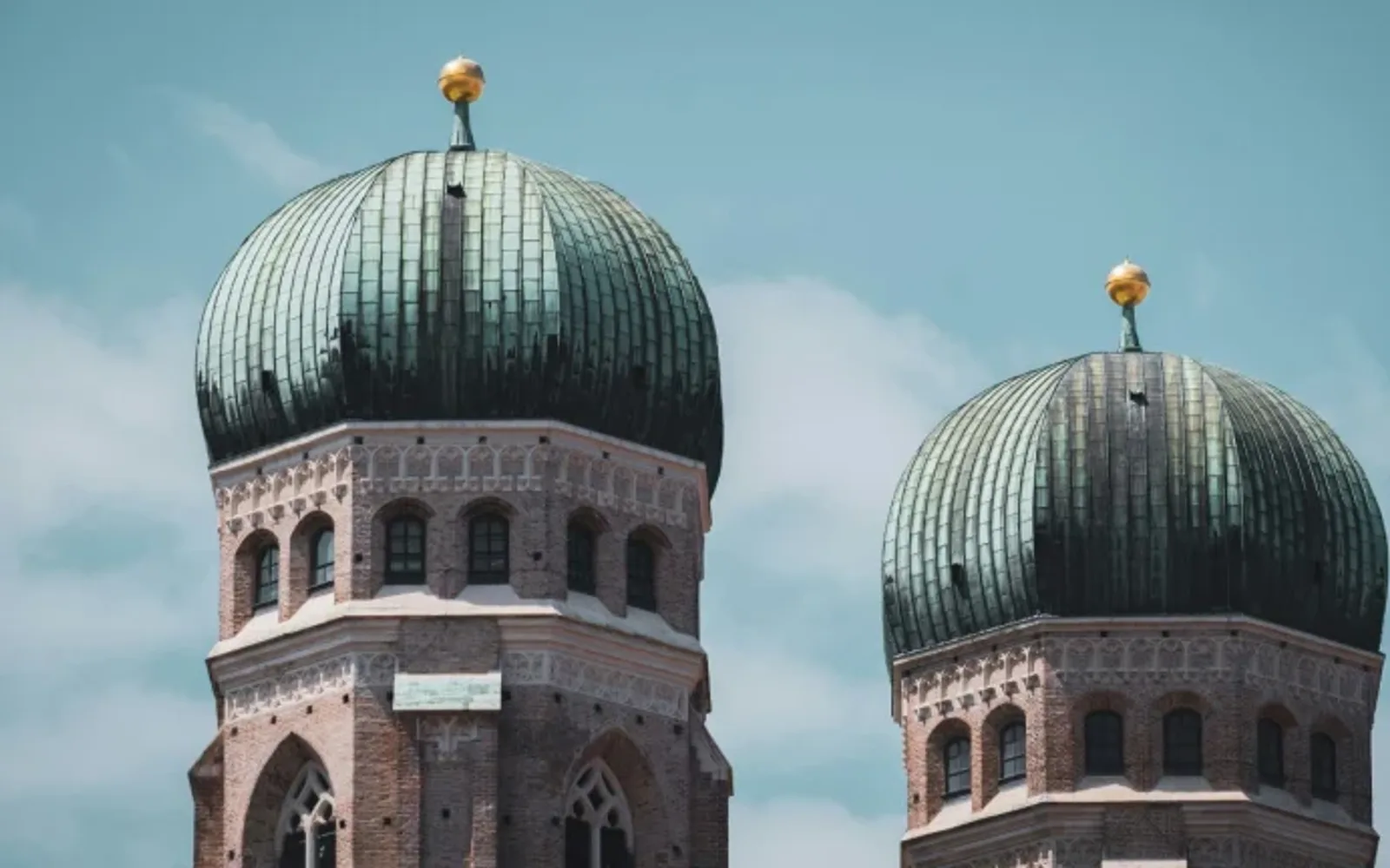The historic Frauenkirche in the city centre of Munich.
