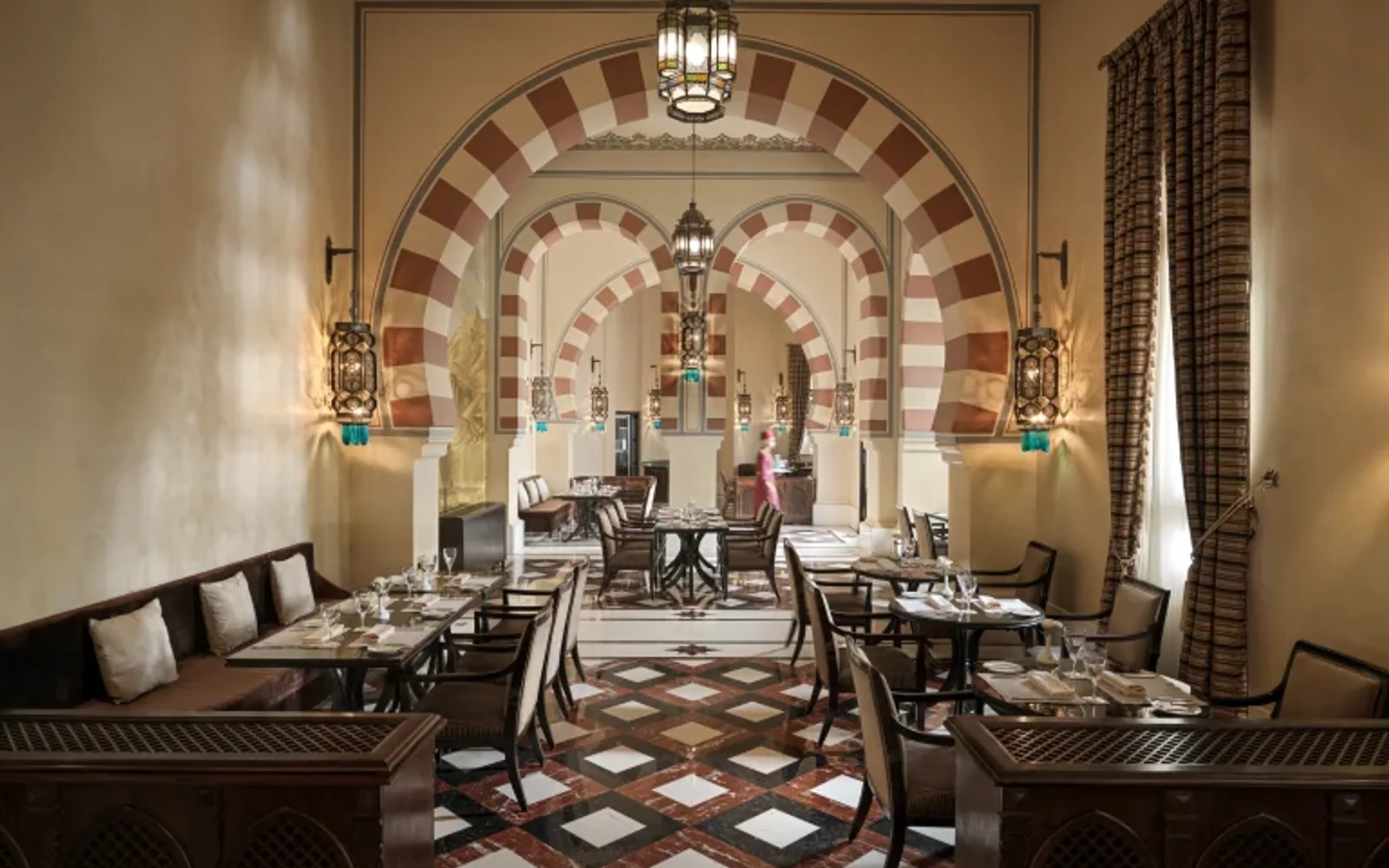 Interior of the Saraya restaurant.