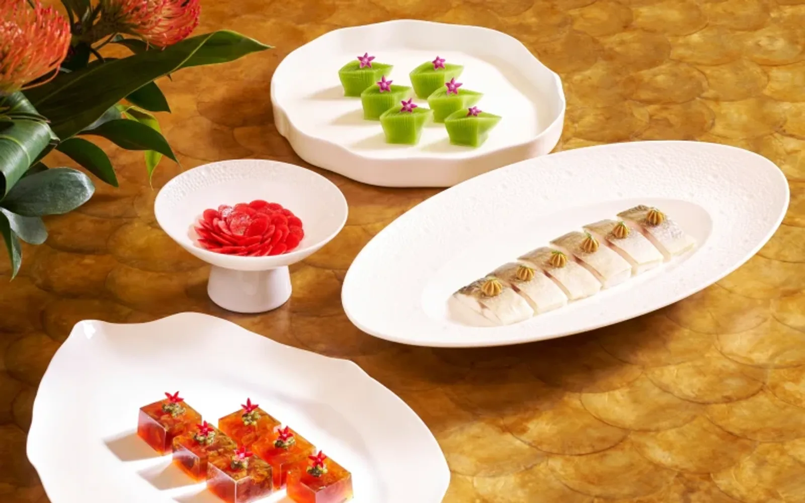 Signature appetisers at Cherry Garden by Chef Fei at Mandarin Oriental, Singapore.