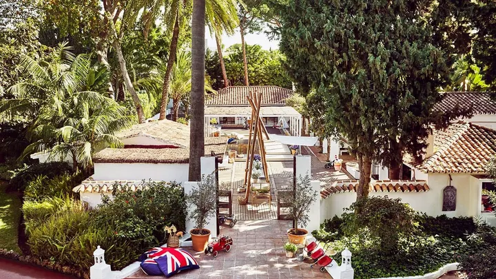 Children’s play areas among the gardens at Marbella Club