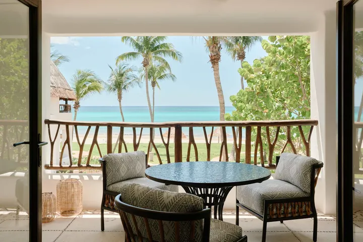 Ocean View Master Suite balcony at Maroma, Riviera Maya