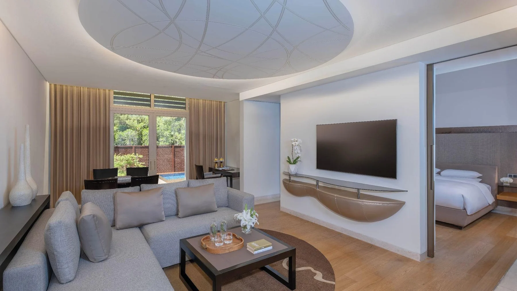 Garden Villa living room at Park Hyatt Abu Dhabi Hotel and Villas